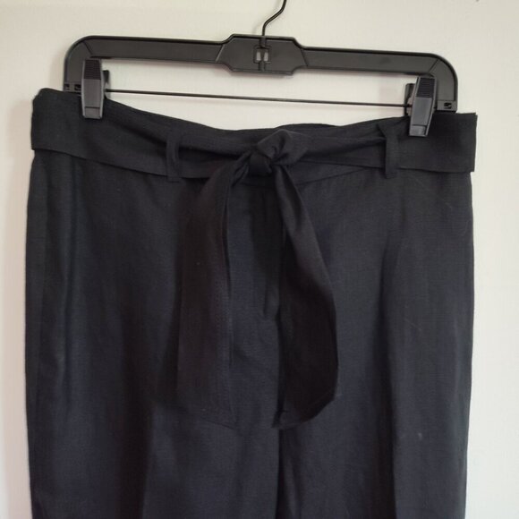 Ladies SZ 4 Jones New York Black Linen Pants - Picture 2 of 4